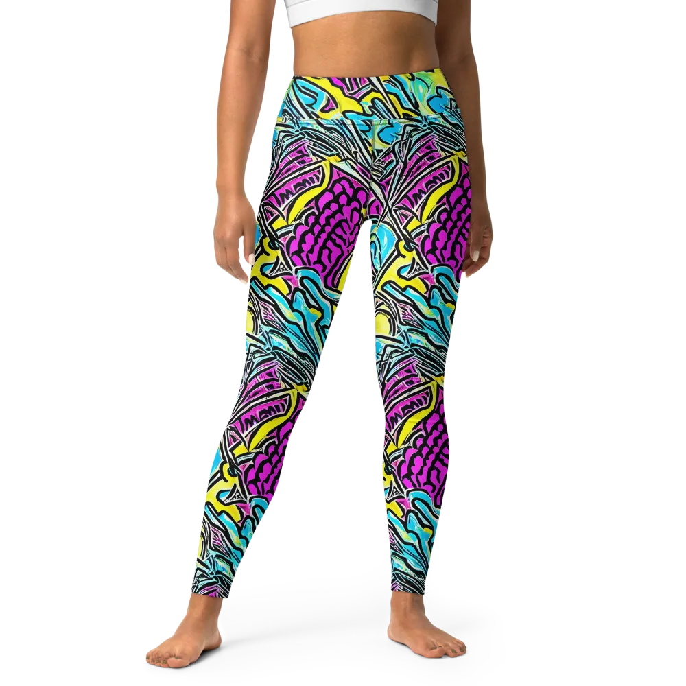 Future Safari on Yoga Leggings — Front