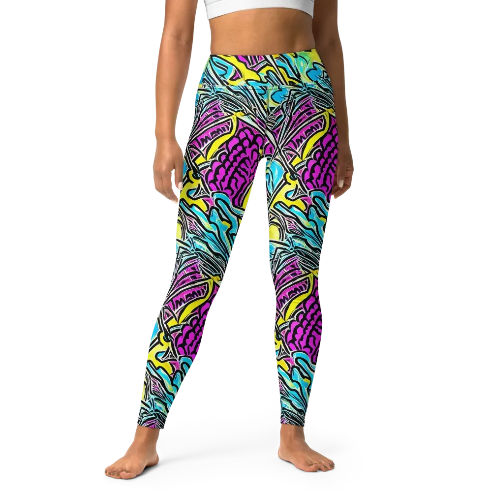 Future Safari on Yoga Leggings — Front
