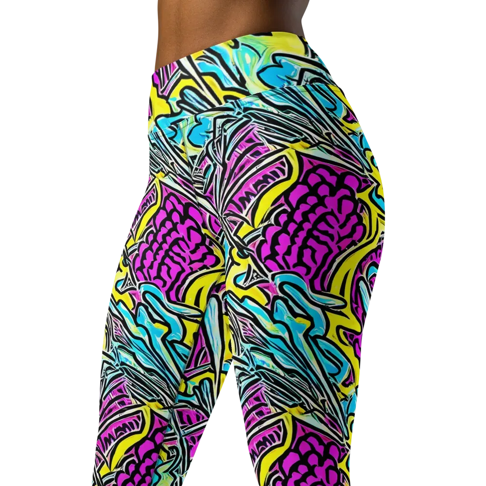 Future Safari on Yoga Leggings — Left Front