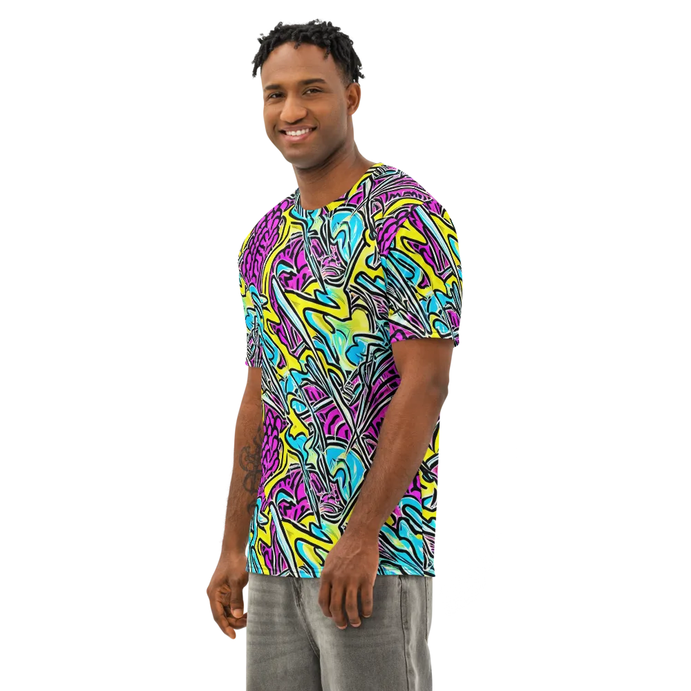 Future Safari on Men's Cotton Crew Neck T-Shirt — Left Front