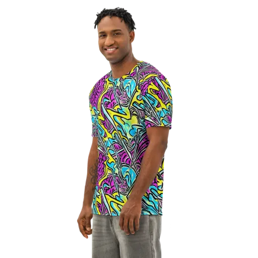 Future Safari on a Men's Cotton Crew Neck T-Shirt