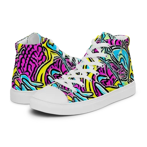 Future Safari on a Men's High Top Canvas Shoes