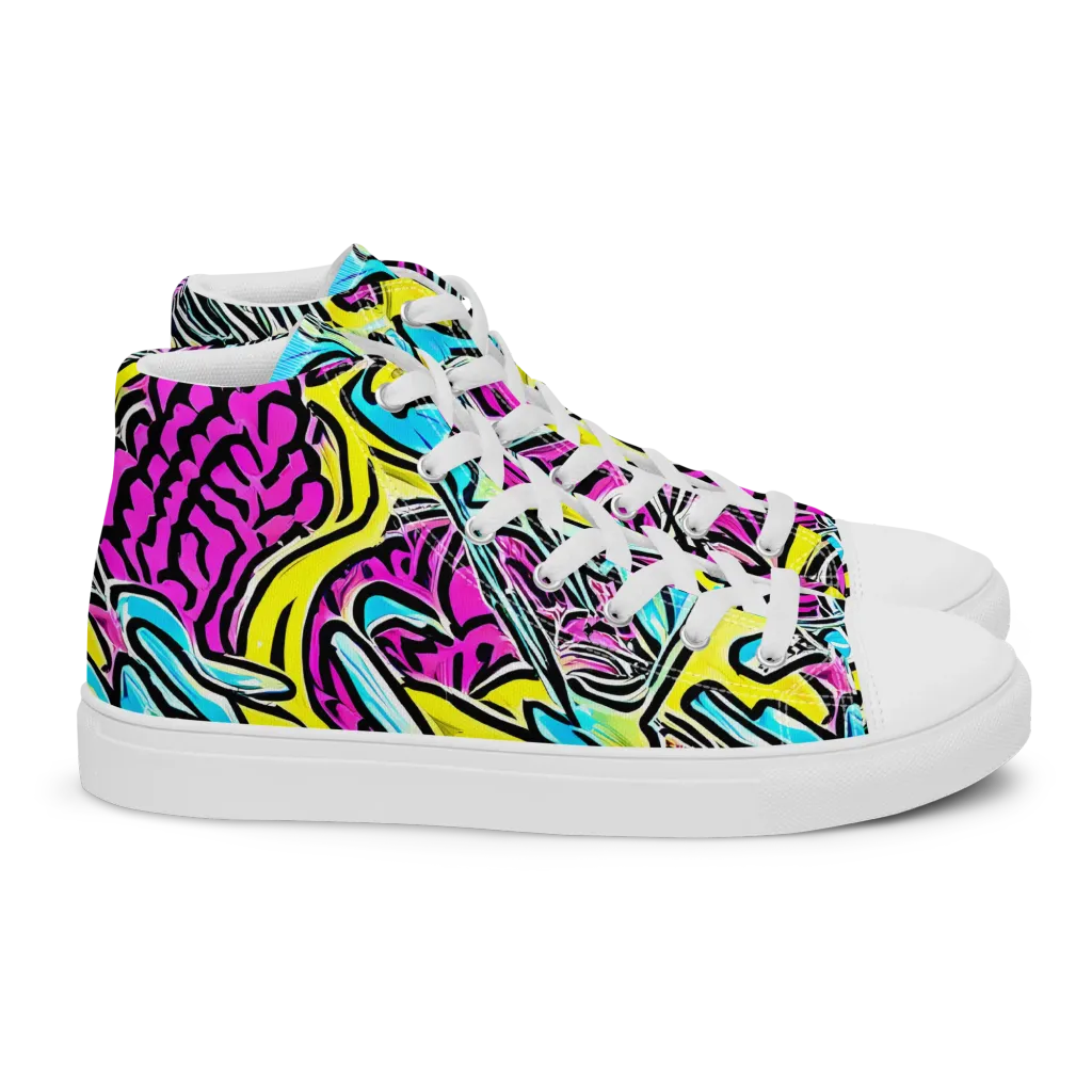 Future Safari on Women's High Top Canvas Shoes — Right
