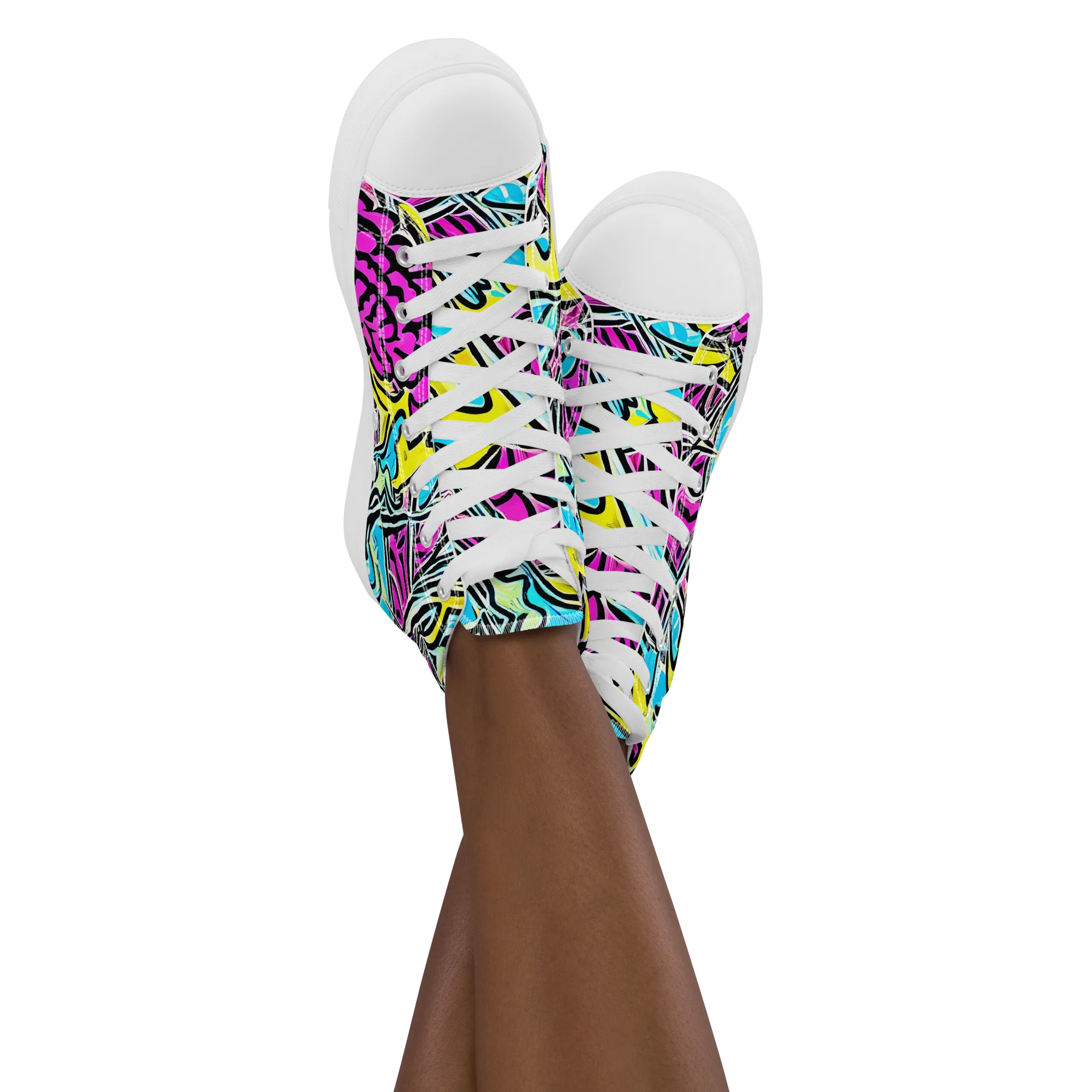 Future Safari on Women's High Top Canvas Shoes — Front