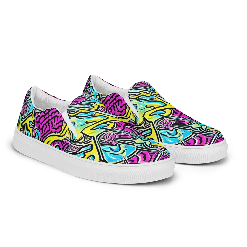 Future Safari on Men's Slip-On Canvas Shoes — Right Front