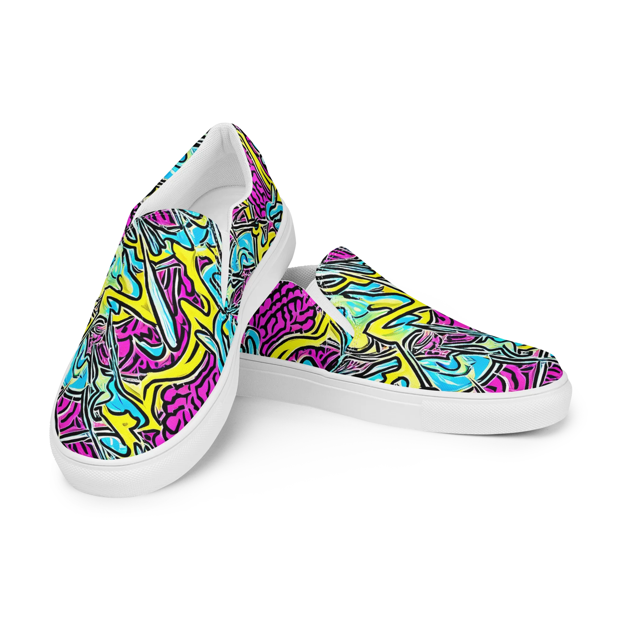 Future Safari on Men's Slip-On Canvas Shoes — Left Front