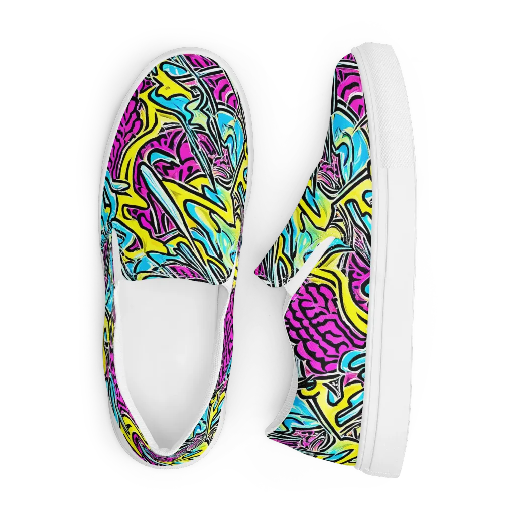 Future Safari on Men's Slip-On Canvas Shoes — Front