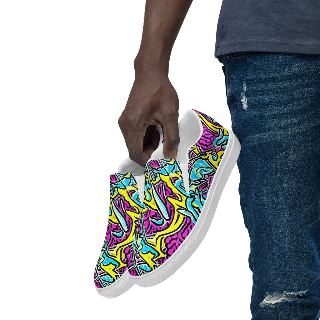 Future Safari on Men's Slip-On Canvas Shoes — Left Front