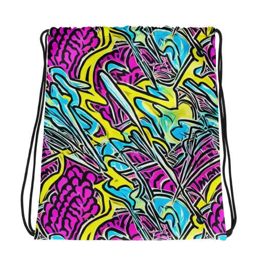 Future Safari on a Drawstring Bag