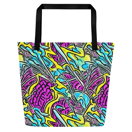 Future Safari on a Large Tote Bag W/ Pocket