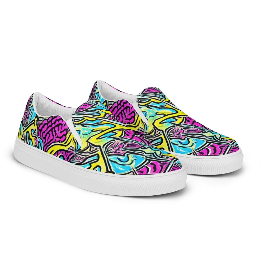 Future Safari on Women's Slip-On Canvas Shoes — Right Front
