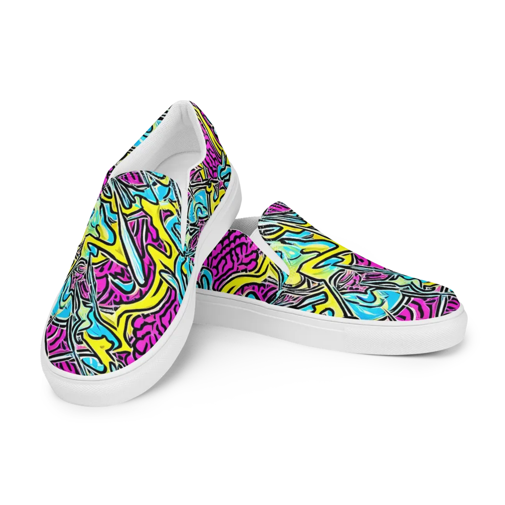 Future Safari on Women's Slip-On Canvas Shoes — Left Front
