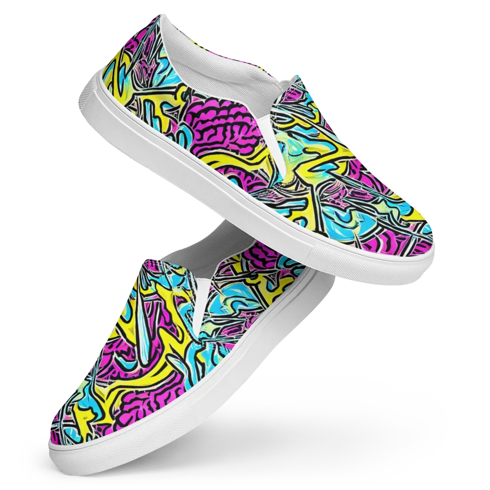 Future Safari on Women's Slip-On Canvas Shoes — Front