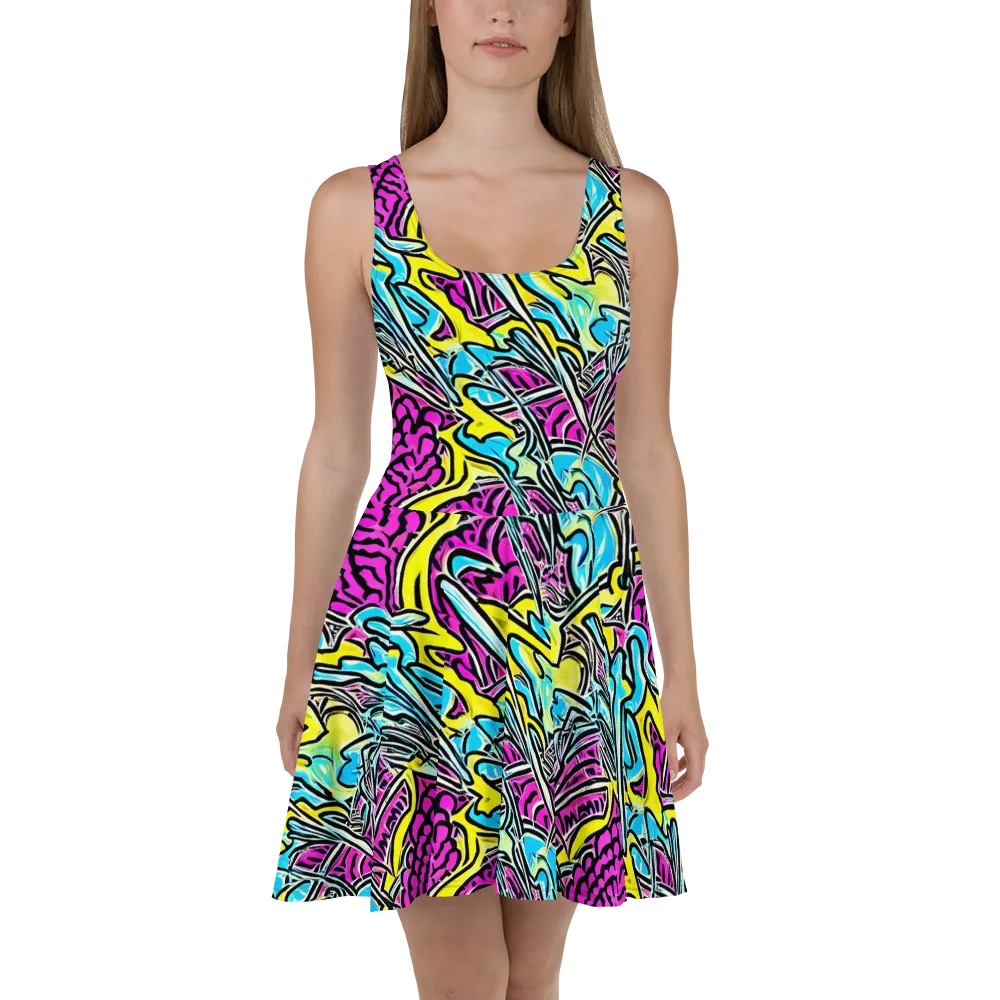 Future Safari on Skater Dress — Front