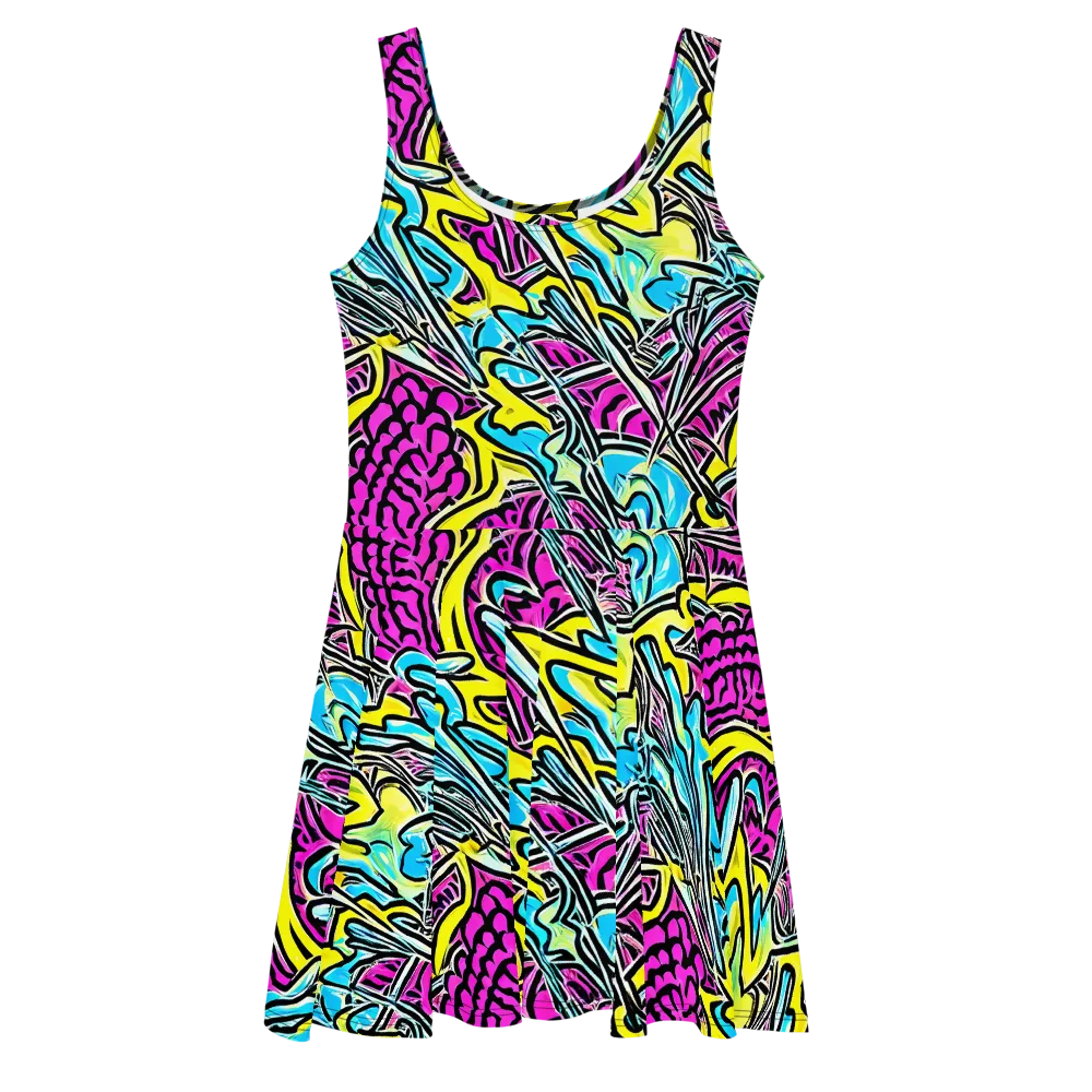Future Safari on Skater Dress — Front
