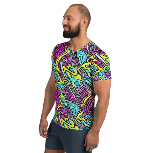 Future Safari on a Men's Athletic T-Shirt