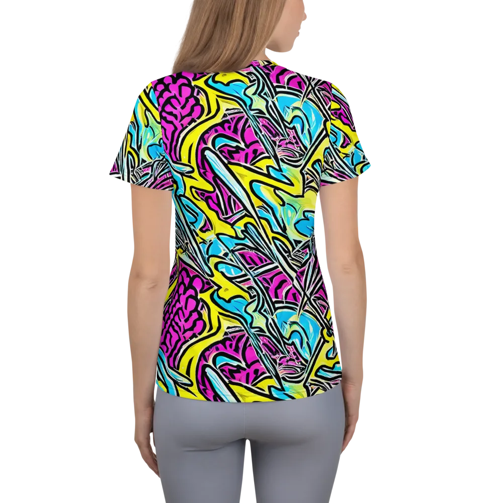 Future Safari on Women's Athletic T-Shirt — Back