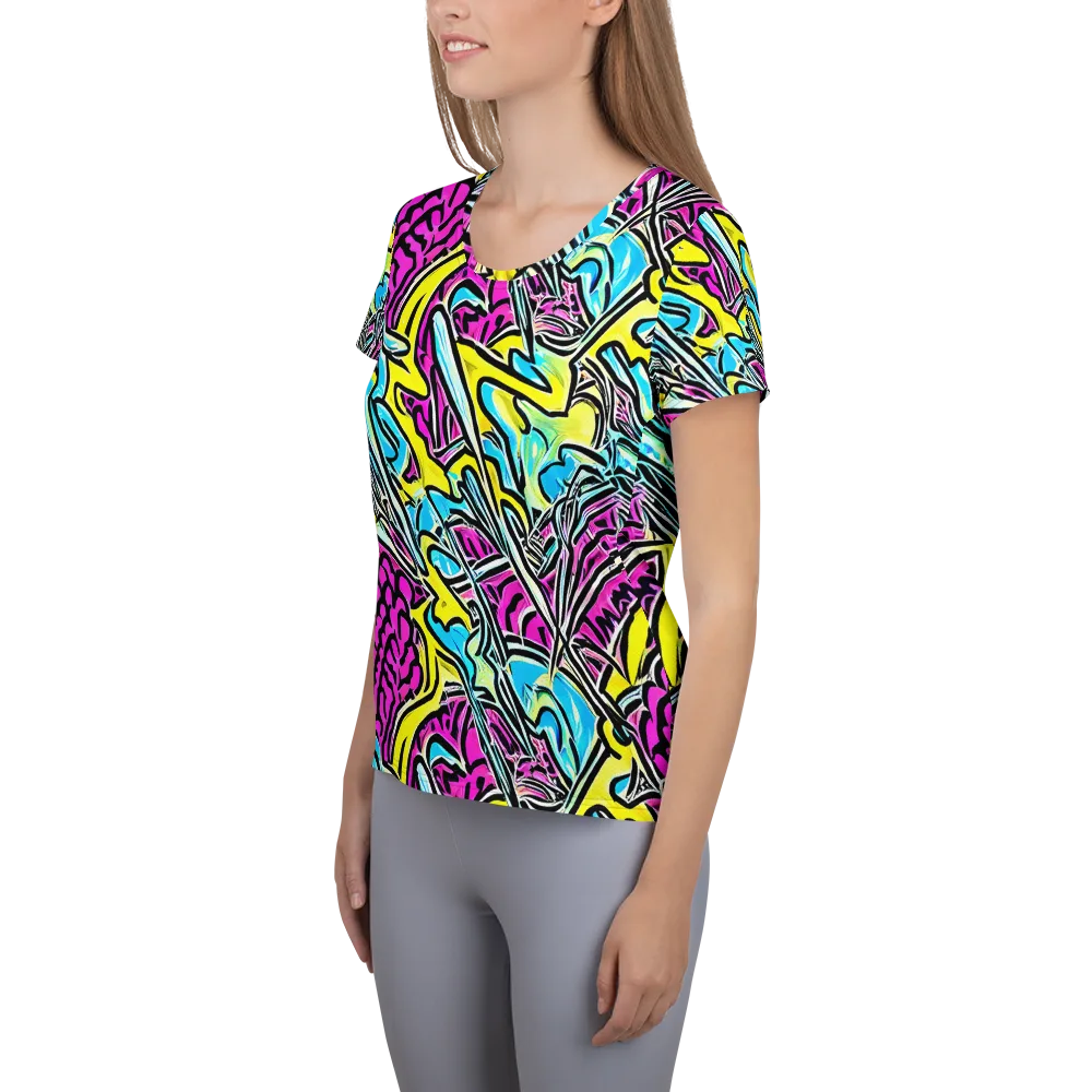 Future Safari on Women's Athletic T-Shirt — Left