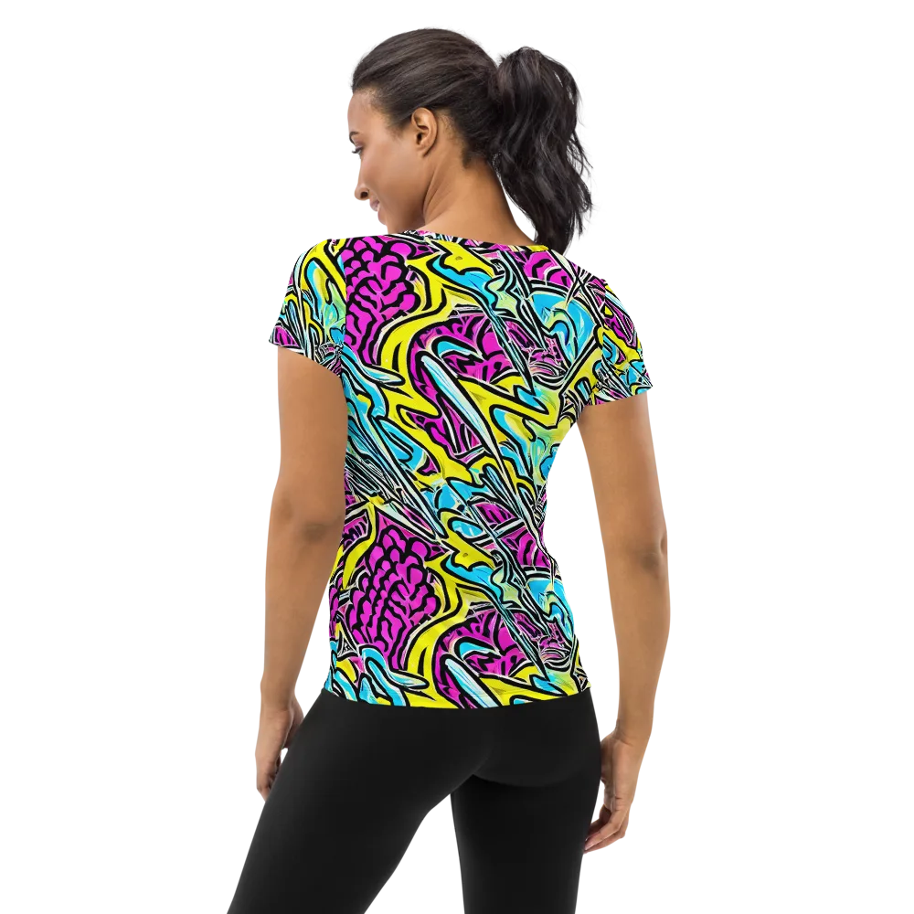 Future Safari on Women's Athletic T-Shirt — Back