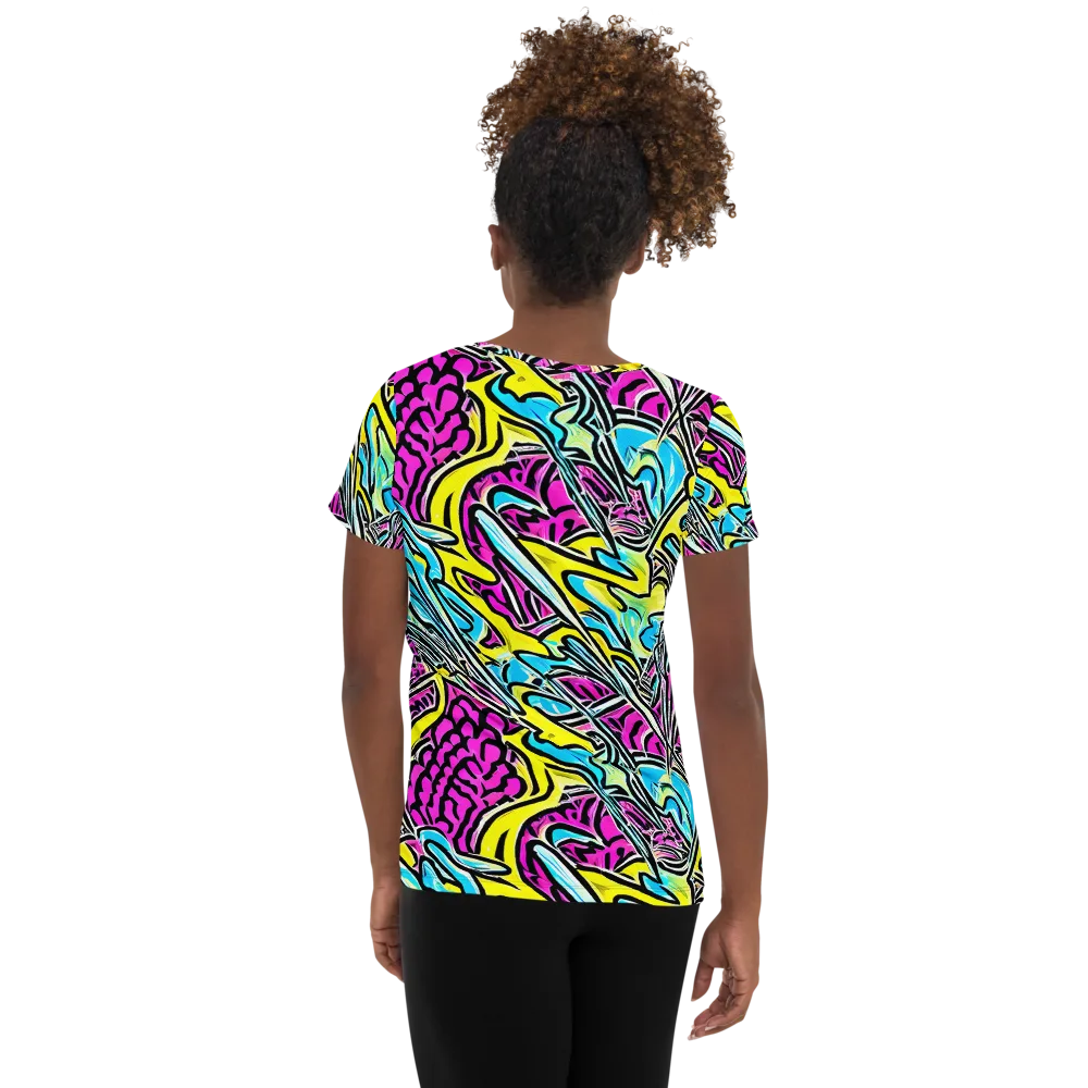 Future Safari on Women's Athletic T-Shirt — Back