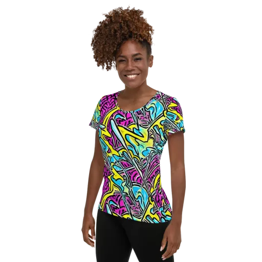 Future Safari on a Women's Athletic T-Shirt