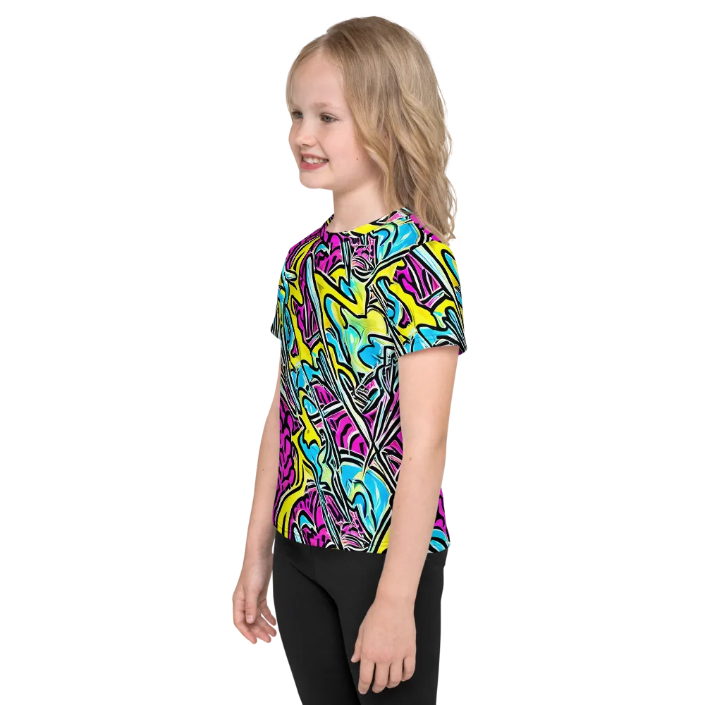 Future Safari on Kids Crew Neck T-Shirt — Left