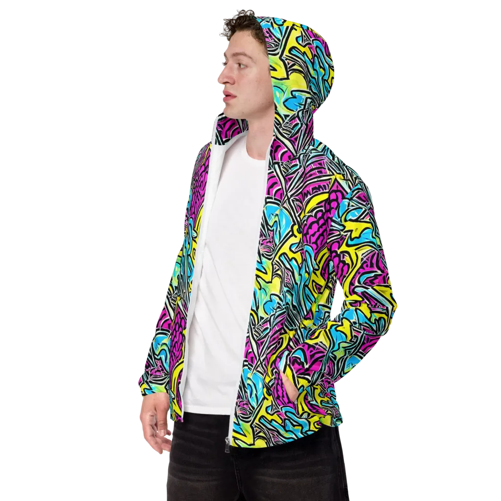 Future Safari on Men's Windbreaker — Left Front