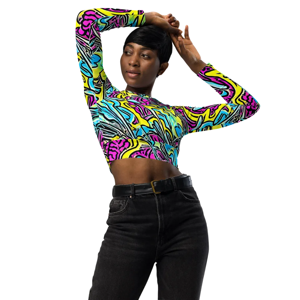 Future Safari on Long Sleeve Crop Top — Front