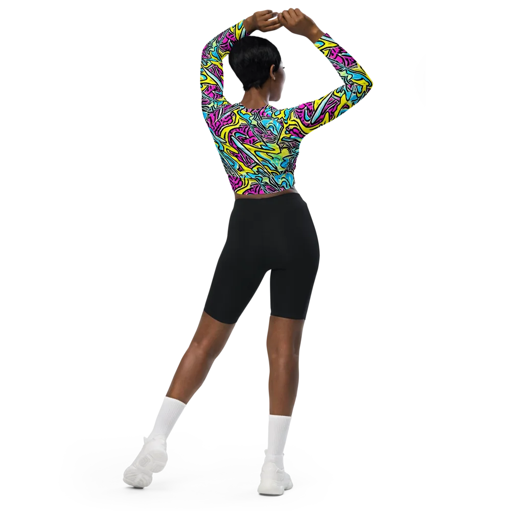 Future Safari on Long Sleeve Crop Top — Back