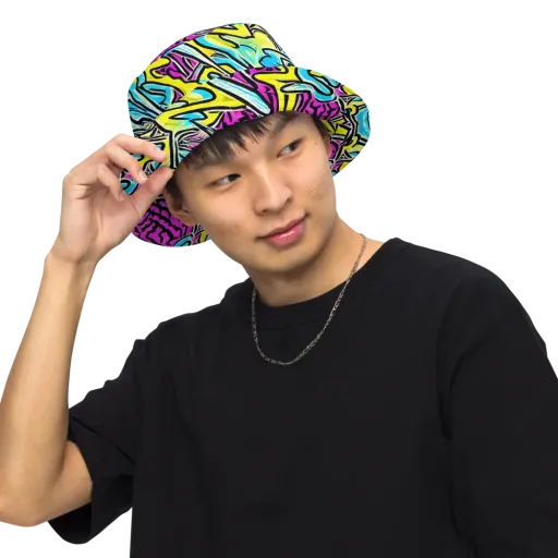 Future Safari on a Reversible Bucket Hat