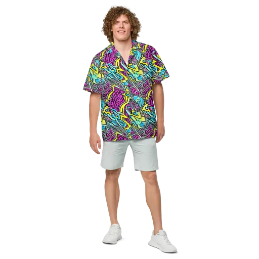 Future Safari on a Button Shirt