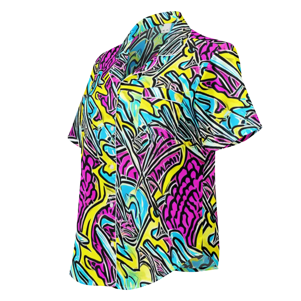 Future Safari on Women's Short Sleeve Pajama Top — Left Front