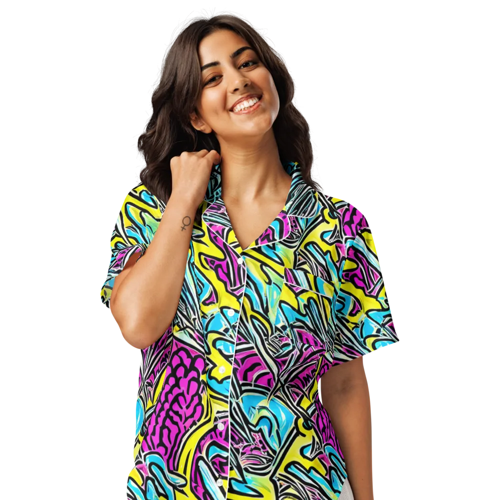 Future Safari on Women's Short Sleeve Pajama Top — Front