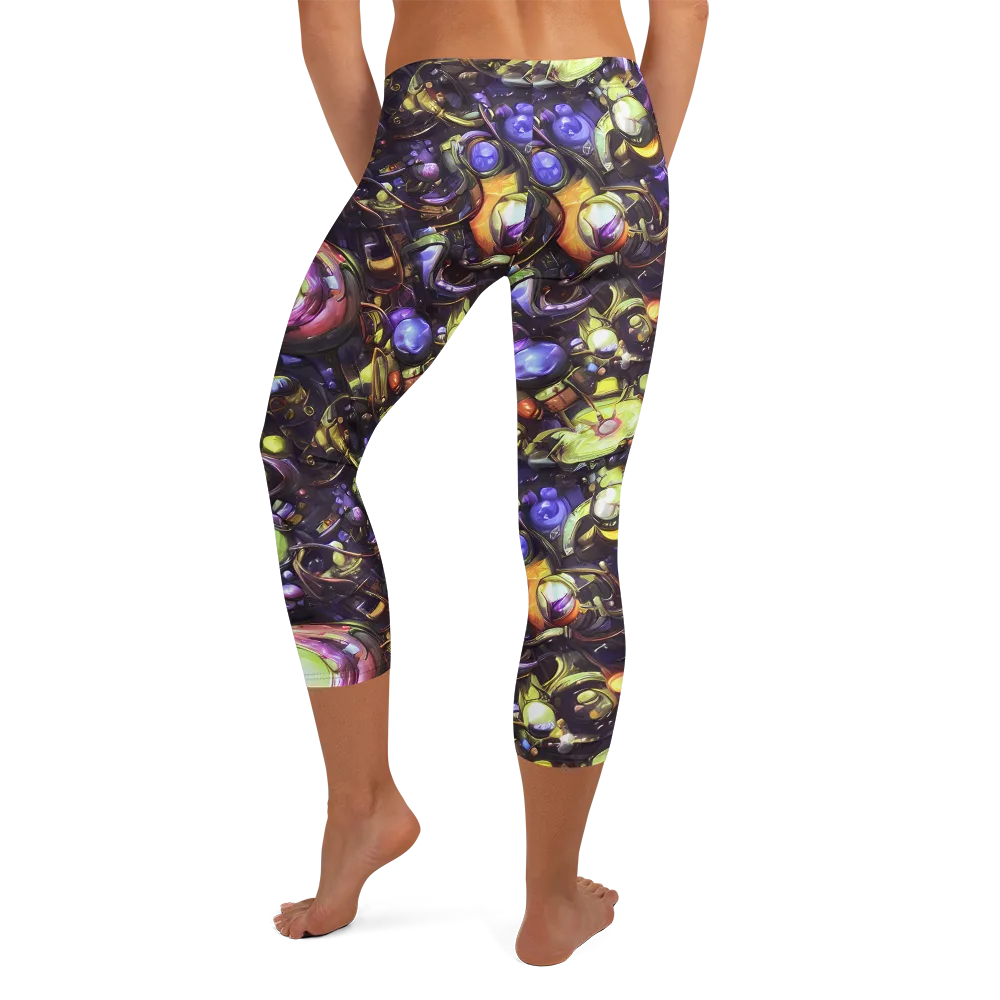 Midnight Nectar on Capri Leggings — Back