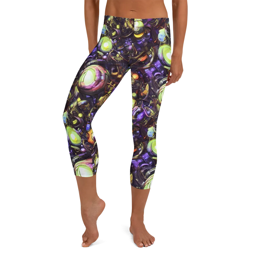 Midnight Nectar on Capri Leggings — Front