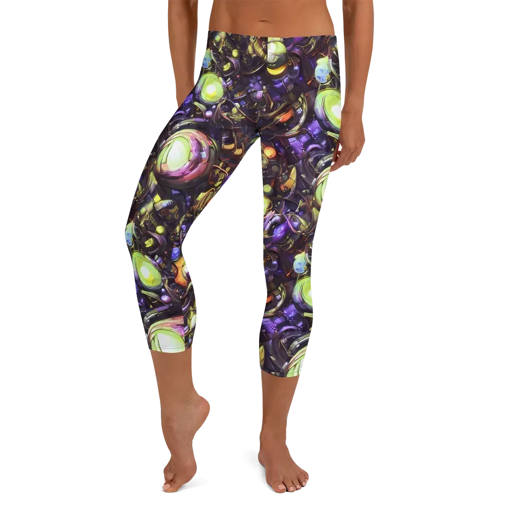 Midnight Nectar on Capri Leggings — Front