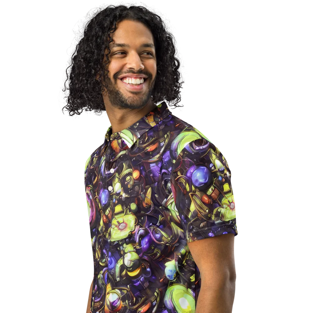 Midnight Nectar on Men's Slim Fit Polo Shirt — Left Front