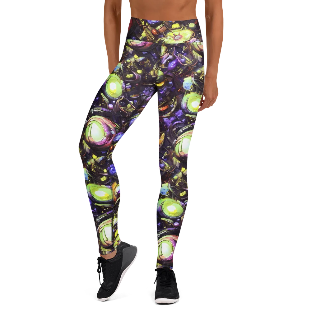 Midnight Nectar on Yoga Leggings — Front
