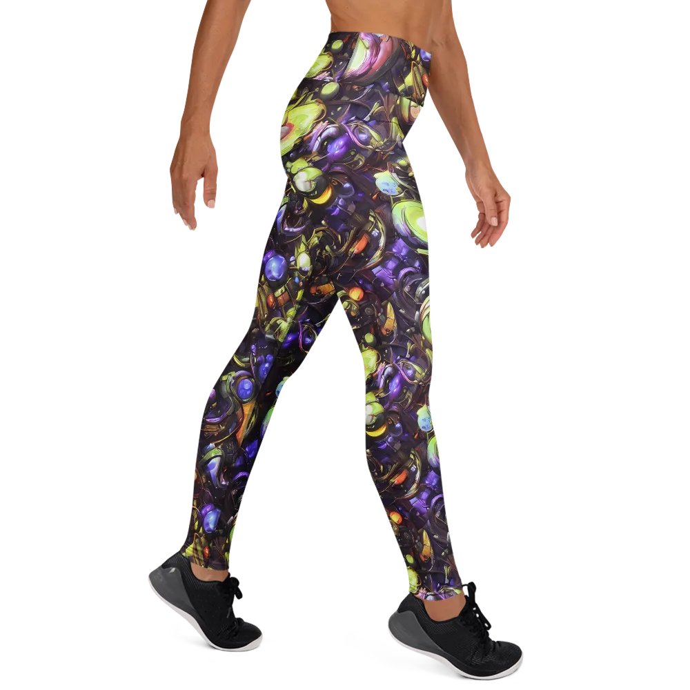 Midnight Nectar on Yoga Leggings — Right