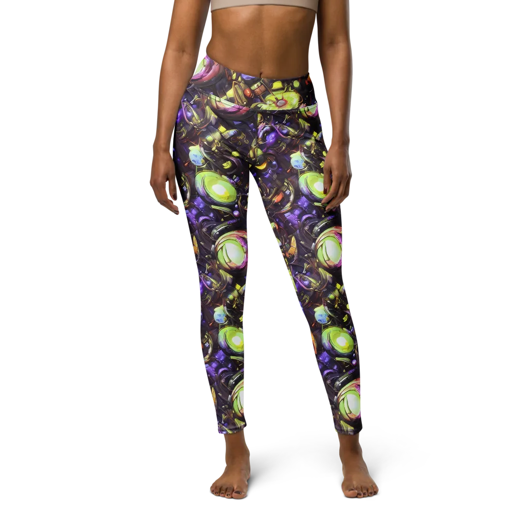 Midnight Nectar on Yoga Leggings — Front