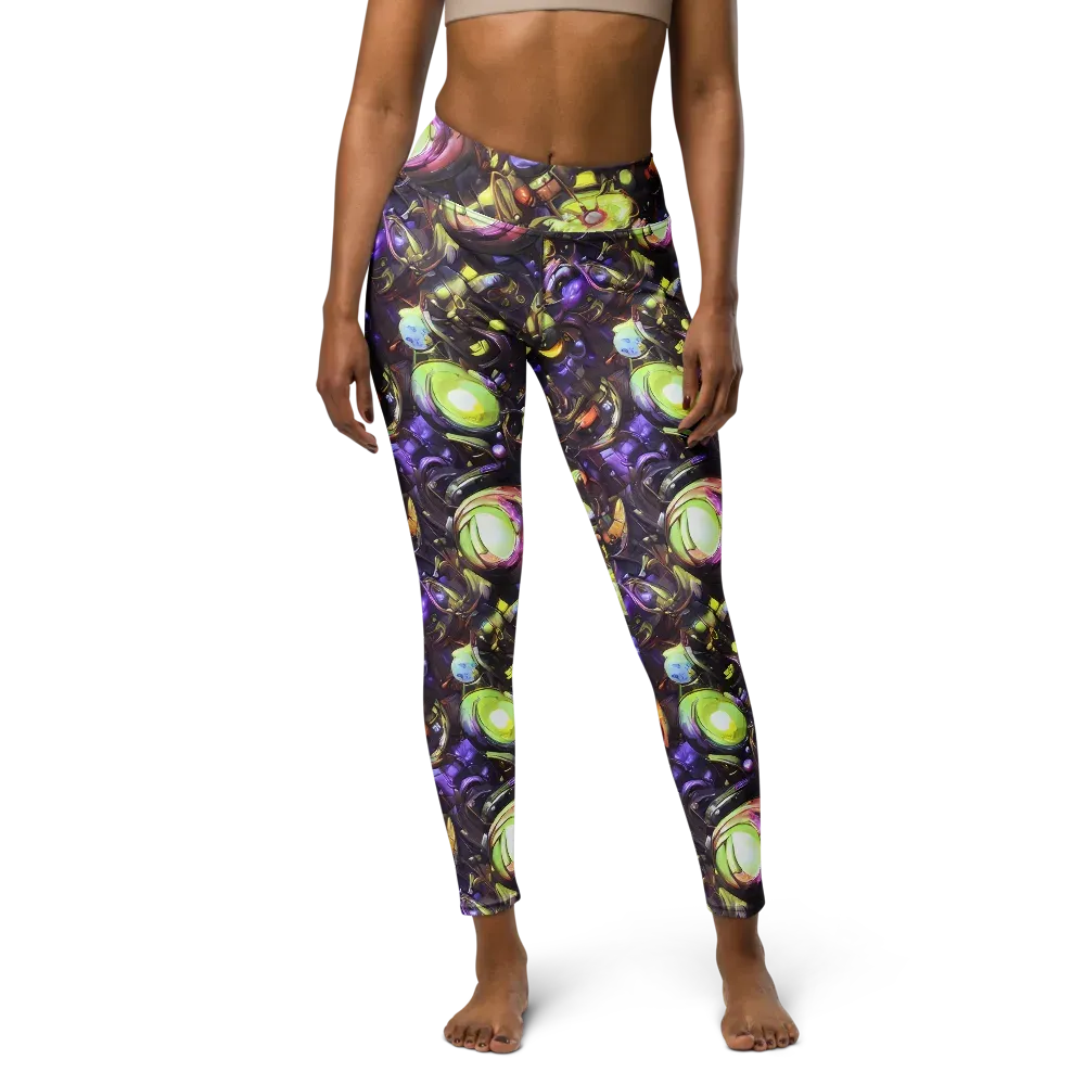 Midnight Nectar on Yoga Leggings — Front