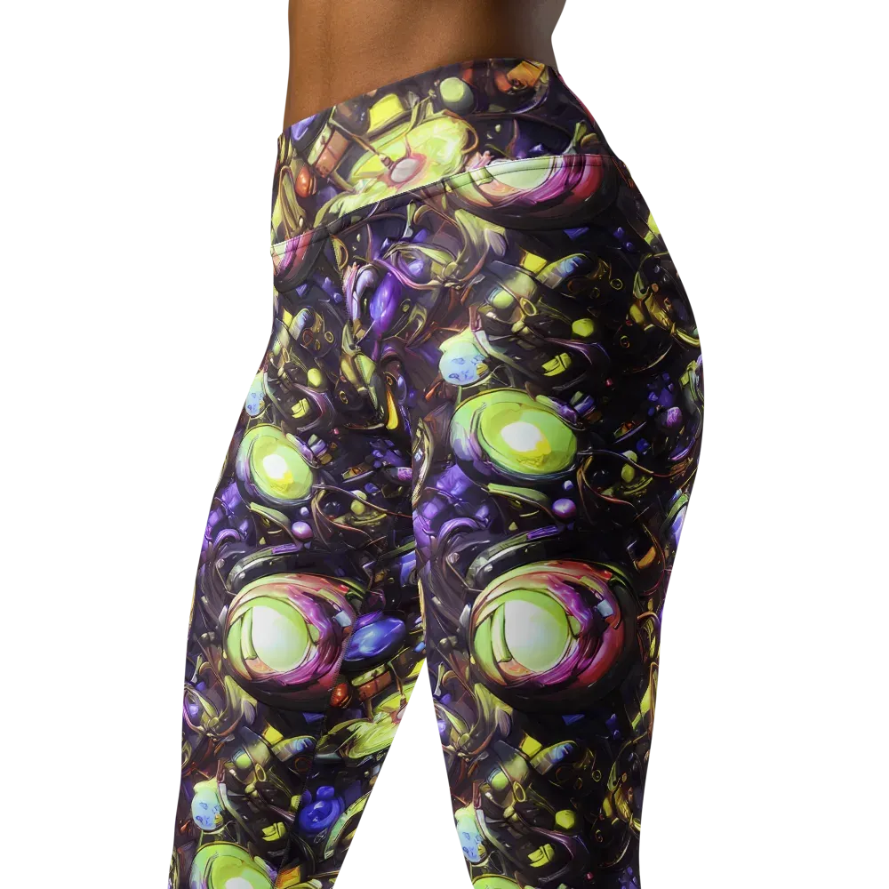 Midnight Nectar on Yoga Leggings — Left Front