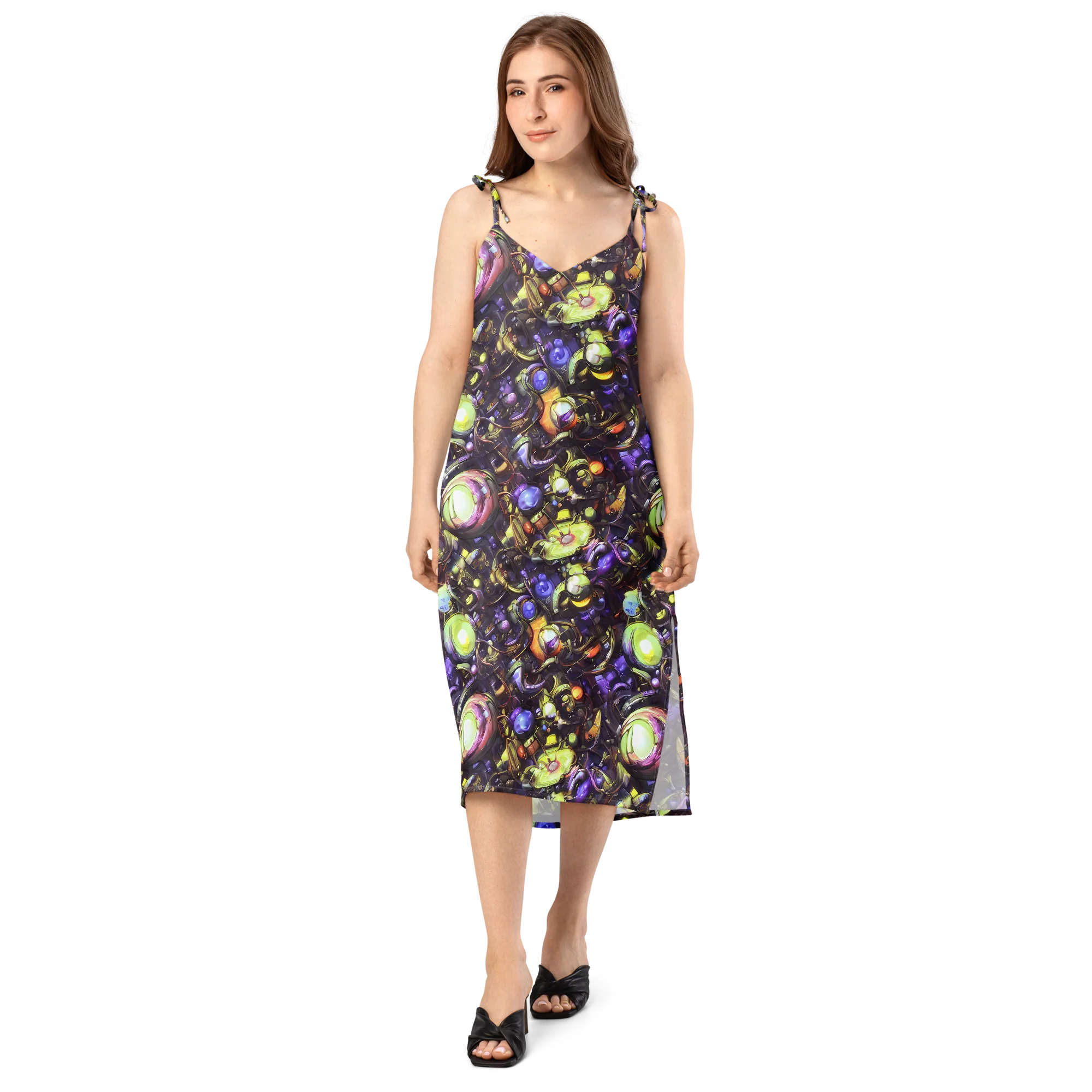 Midnight Nectar on Slip Dress — Front