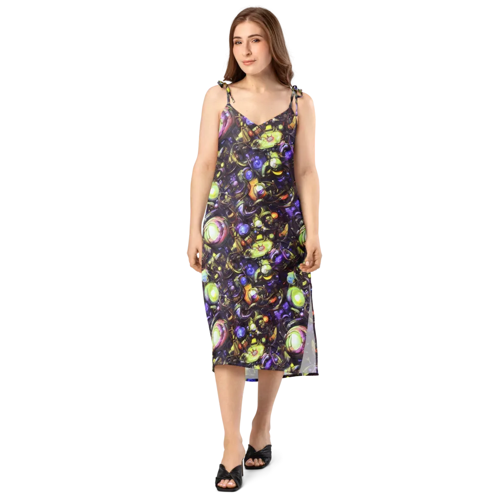 Midnight Nectar on Slip Dress — Front