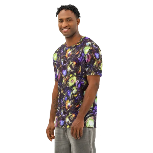 Midnight Nectar on a Men's Cotton Crew Neck T-Shirt