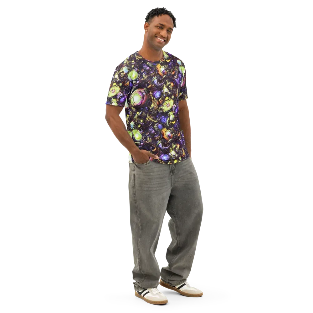 Midnight Nectar on Men's Cotton Crew Neck T-Shirt — Right Front