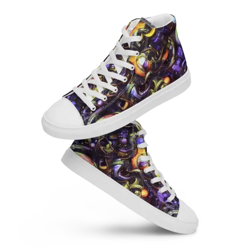 Midnight Nectar on a Men's High Top Canvas Shoes