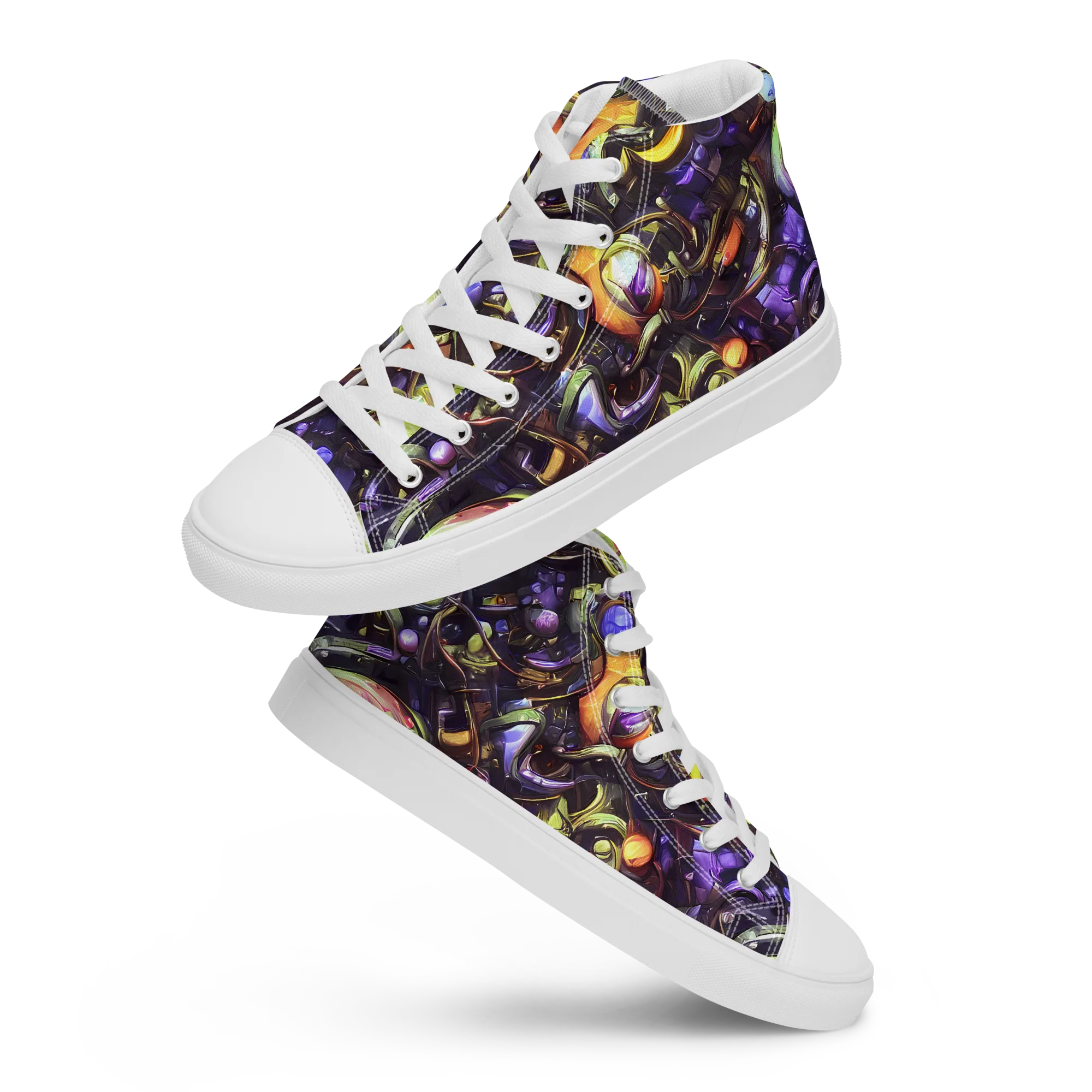Midnight Nectar on Women's High Top Canvas Shoes — Front