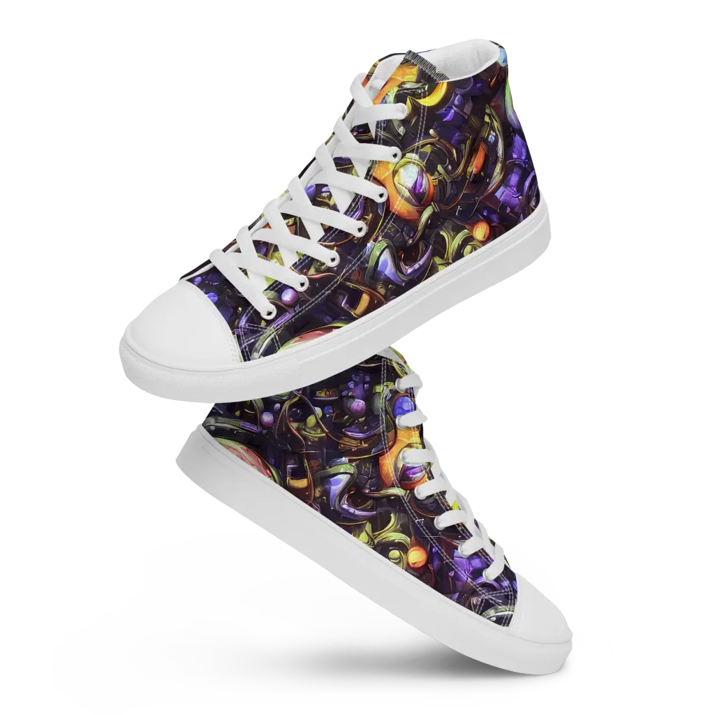 Midnight Nectar on Women's High Top Canvas Shoes — Front
