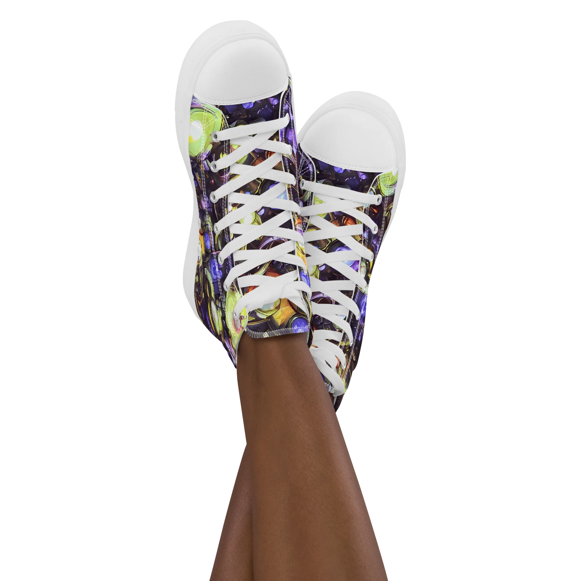 Midnight Nectar on Women's High Top Canvas Shoes — Front